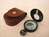Early 20th century RGS pattern compass with leather case
